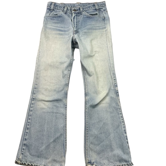 Vintage Levi’s 70s orange tab boot cut light wash jeans 27 x 27 USA made - Picture 2 of 9